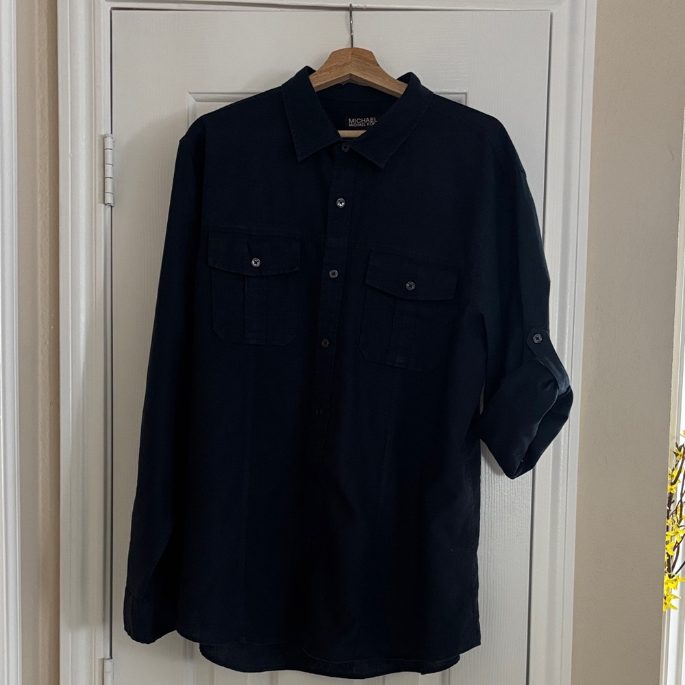Michael Kors Midnight Blue Casual Shirt